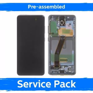 LCD ekraan ühilduv Samsung G980 (G981) S20 raamiga / Cosmic Gray / (Eelkokkupandud Service Pack)