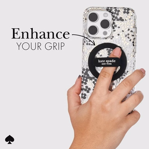 Kate Spade New York Magnetic Loop Grip MagSafe'i magnetiline sõrmehoidik telefonile, must