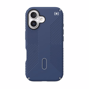 Speck Presidio2 Grip MagSafe'i ja ClickLocki toega ümbris iPhone 16-le, Coastal Blue/Dust Grey