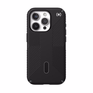 Speck Presidio2 Grip ClickLock MagSafe ümbris seadmele iPhone 15 Pro, mustas ja kiltkivihallis värvitoonis
