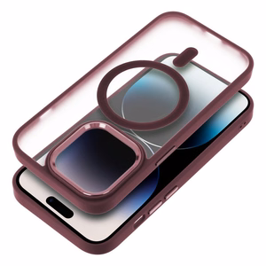 MATTE MAG COVER Ümbris compatible with MagSafe jaoks IPHONE 17 plum punane