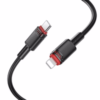 Borofone kaabel BX110 Beneficio - USB Lightning - 2,4A 1 meeter must