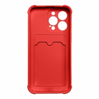 Card Armor Case Kott Cover iPhone 13 Mini Card Wallet Silikoon Air Bag Armor Red
