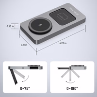 Blavec induktsioonlaadija BQI-05 Qi 15W magnetiline Magsafe 3 in 1 UniCharge (BQI05-QIMS) hõbedane