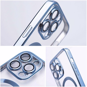 Чехол Samsung A27 Electro Mag Cover совместимый с MagSafe титановый синий