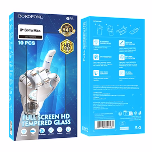 Borofone Tempered glass BF6 Diamond Armor Full Screen HD for Iphone 16 Pro Max - 10 pieces