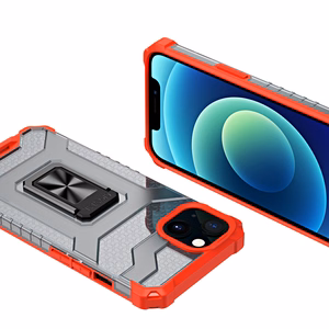 Crystal Ring Case прочный защитный чехол с подставкой для iPhone 13 красный
