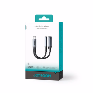 Joyroom SY-C02 2in1 DAC adapter USB-C to USB-C / 3.5 mm mini jack - must