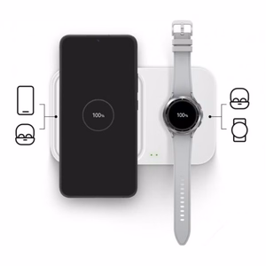 Juhtmevaba laadija Samsung Duo EP-P5400TWEGEU valge 15W (laadija ja kaabliga) / 100% originaal /