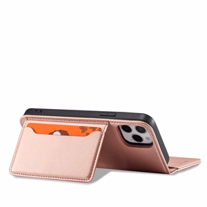 Magnetkaardi ümbris iPhone 12 Pro pouch kaardi rahakott kaardistend roosa