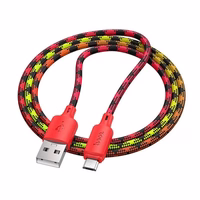 Kaabel USB A to Micro USB Hoco 2,4A 1 m gradient punane