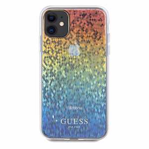Guess IML Faceted Mirror Disco Iridescent ümbris jaoks iPhone 11 / Xr - multicolor