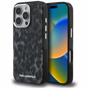 Karl Lagerfeld IML Leopard Pattern MagSafe Ümbris jaoks iPhone 16 Pro Max - must