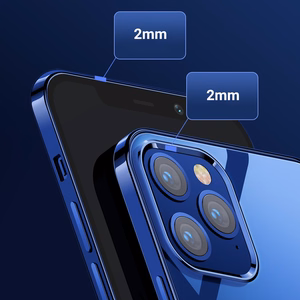 Joyroom Uus ilus seeria ultra õhuke ümbris galvaniseeritud raamiga iPhone 12 Pro Max jaoks must (JR-BP796)