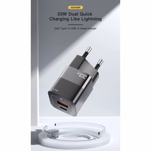 Laadija Essager GaN Square must 33W (PD / QC3.0)