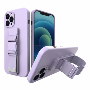 Rope чехол гелевый чехол с цепочкой-ремешком для сумки iPhone 11 Pro фиолетовый