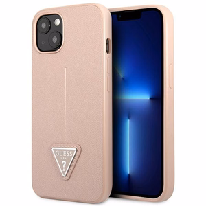 Guess GUHCP14MPSATLP iPhone 14 Plus 6,7 "pink / pink hardcase SaffianoTriangle Logo