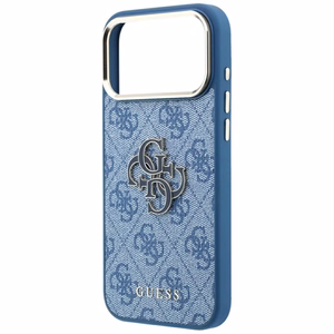 Guess 4G & Big Resin Logo ümbris iPhone 17 Pro Max / 18 Pro Max jaoks, helesinine