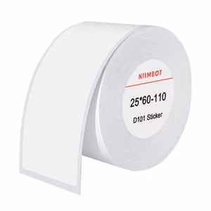 Termoetikettide kleebised Niimbot 25x60 mm, 110 tk (valge)