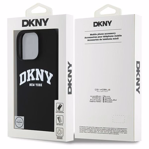 DKNY Silicone Valge Printed Logo MagSafe Ümbris jaoks iPhone 16 Pro Max - Must