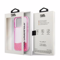 Karl Lagerfeld KLHCP14XLCKVF iPhone 14 Pro Max 6.7 "roosa / roosa hardcase Liquid Glitter Elong