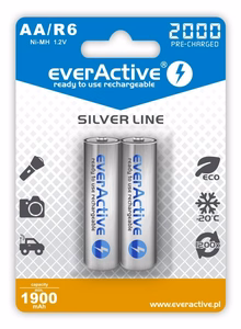 Laetavad akud everActive Ni-MH R6 AA 2000 mAh Silver Line