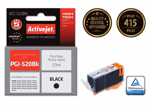 Activejet ACC-520BN – must tindikassett, asendab Canon PGI-520BK, 20 ml, Supreme