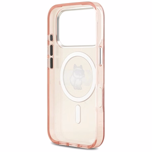 KARL LAGERFELD ümbris jaoks IPHONE 17 Pro compatible with MagSafe KLHMP17LHGCHGKBP (IML Choupette Sketch Logo) roosa