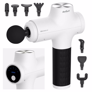 REBEL ACTIVE massage gun with 8 attachments, white