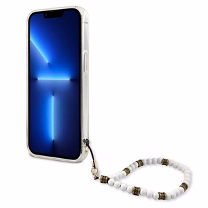 Guess GUHCP13LKPSWH iPhone 13 Pro / 13 6.1" прозрачный жёсткий чехол White Pearl