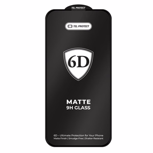 Tel Protect Full Glue 6D matt karastatud kaitseklaas mudelile iPhone 18 Pro Max, must