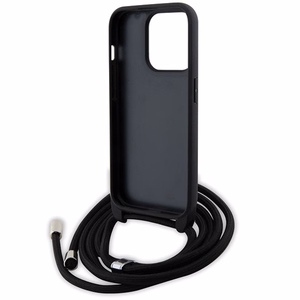 Karl Lagerfeld Crossbody Saffiano Monogram Metal Pin Karl & Choupette Ümbris jaoks iPhone 15 Pro - must