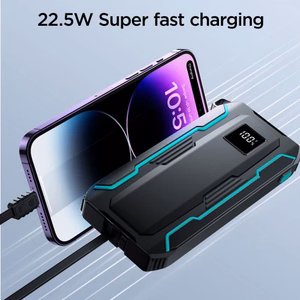 Akupank Joyroom JR-L017 must 10000mAh 22.5W (PD / QC3.0) + integreeritud 2in1 kaabel