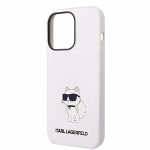 Karl Lagerfeld KLHCP14LSNCHBCH iPhone 14 Pro 6.1" hardcase valge/valge Silicone Choupette