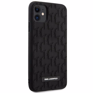 Karl Lagerfeld KLHCN61RUPKLPK 3D Monogram ümbris seadmele iPhone 11 / XR 6.1", must