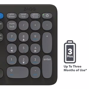 ZAGG Pro Keyboard 17 inch Full Size, söehall, Nordic (juhtmevaba laadimine laadimisalusel)