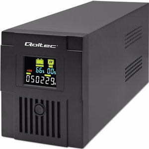 Qoltec 53770 katkematu toiteallikas (UPS) Line-Interactive 1.5 kVA 900 W 2 AC pistikupesa