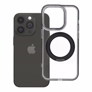 Case for iPhone 14 PRO Frame Circle Stand compatible with MagSafe black