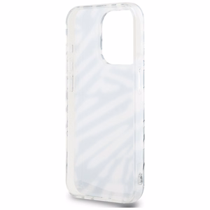 Чехол Karl Lagerfeld IML Zebra Pattern & Cord для iPhone 15 Pro Max - чёрный