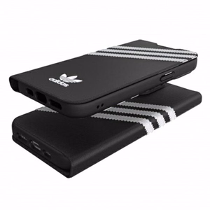 Чехол Adidas OR Booklet PU для iPhone 13 Pro / iPhone 13 - чёрный и белый