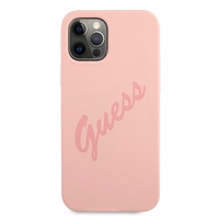 Guess GUHCP12LLSVSPI iPhone 12 Pro Max 6.7" roosa/roosa kõvakott Script Vintage