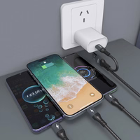 Dudao L3W USB-A/USB-C to Lightning/USB-C/MicroUSB 66W Kaabel - must