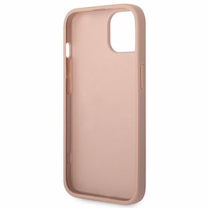 Guess GUHCP14MPSASBPI Saffiano with Metal Logo ümbris seadmele iPhone 14 Plus, roosa