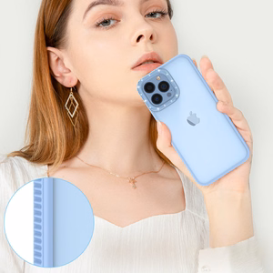 Kingxbar Sparkle seeria ümbris iPhone 13 Pro kristallidega tagakate sinine