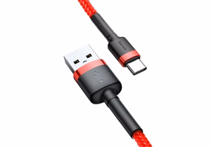 Baseus cable Cafule USB - USB-C 0,5 m 3A punane
