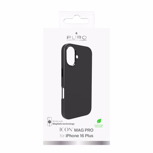Puro Icon Mag Pro MagSafe Silicone Ümbris jaoks iPhone 16 Plus - Must