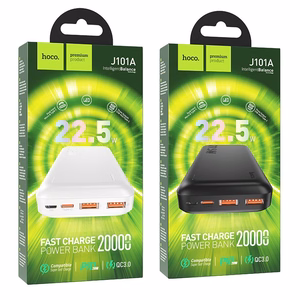 External battery Akupank Hoco J101A PD 20W+Quick Charge 3.0 22.5W 20000mAh must