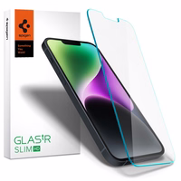 Spigen Glas.tR Slim karastatud klaas iPhone 13 / 13 Pro / 14 / 16e jaoks