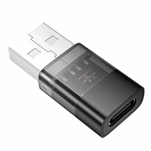 Adapter USB A USB C Hoco UA36C läbipaistev must