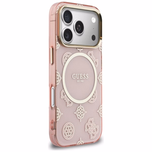 Guess IML Peony Dot MagSafe ümbris for iPhone 17 Pro - roosa